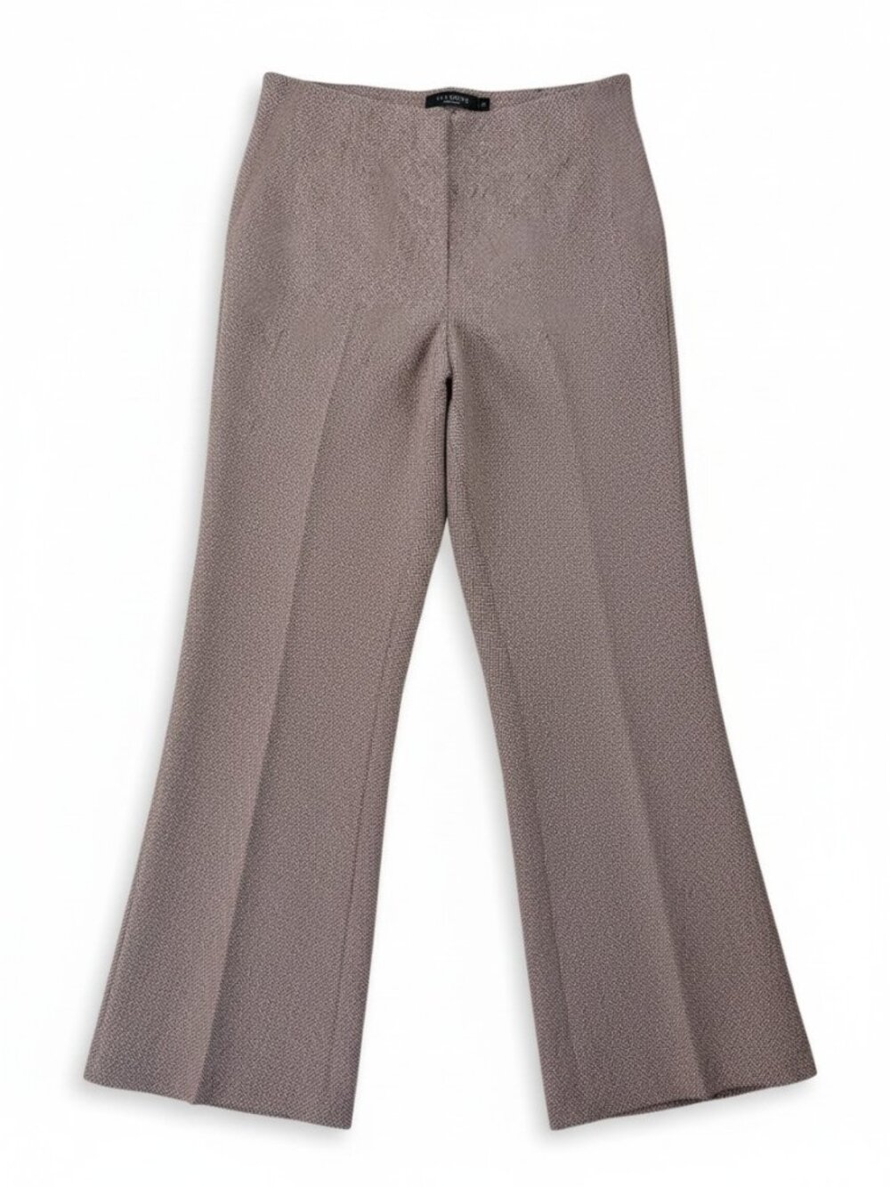 Talbots Tan Brown Herringbone Wool Blend Tweed Wide Leg Career Work Trousers 8